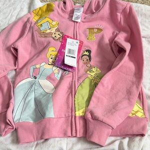 NWT Pink Princess Hoodie with Characters